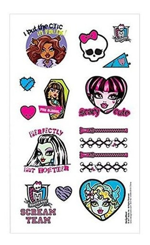 16 Tattos Temporales  Diseño De Monster High (2 X 1 3/4''.)