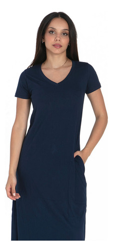 Vestido Largo Casual Mujer Talles Grandes Plus Size Algodon