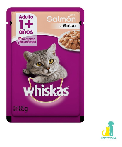 Pouch Whiskas Salmon En Salsa - Caja X 12 Uni - Happy Tails