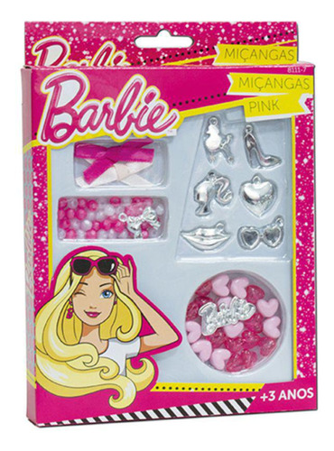 Kit De Miçangas Pink Barbie - Fun