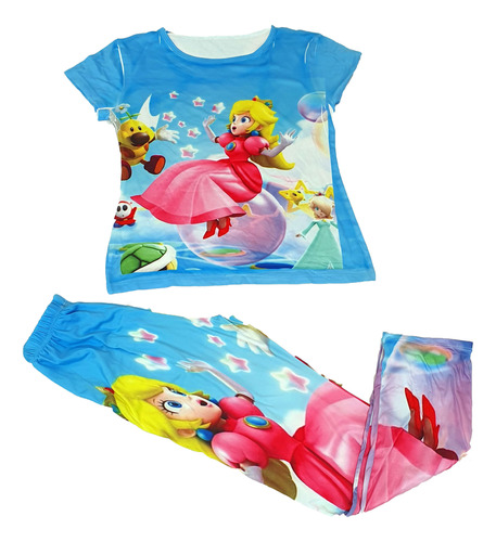 Pijama De Mujer Princesa Peach Pantalon Y Blusa