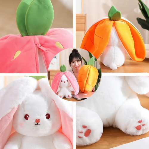 2 Muñecos De Peluche Con Forma De Conejo Con Forma De Fresa