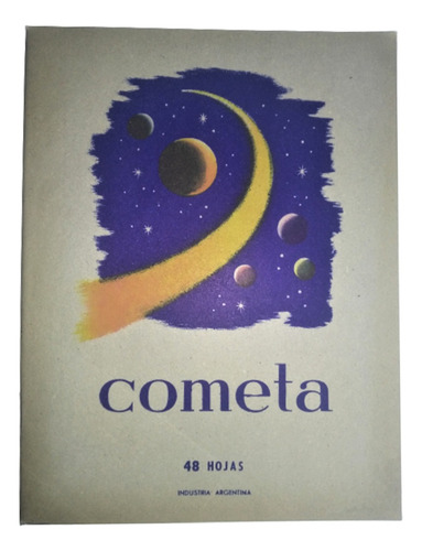 6 Cuadernos Antiguos Cometa 48 Hojas Cuadric. Tapa Blanda Blanco