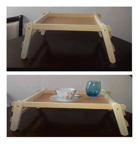 Bandeja Para Desayuno Con Patas Plegables 30x40x18cm