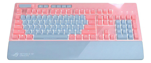 Teclado Gamer Asus Xa01 Rog Strix Flare Rgb Pink Red Idioma Inglés Us Color Del Teclado Pink