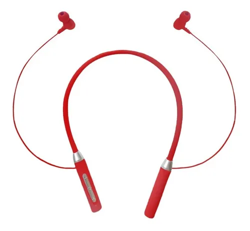 Aud fonos Bluetooth 5.0 Tipo Collar Con Im n Integradora Color Rojo