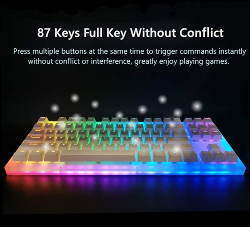 Teclado Mecanico Womier K87 Gateron Switch 60% | Blanco