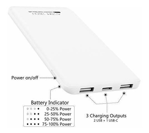 Salidas Usb Triples Super Slim Bank Thin, 5000mah Mi...