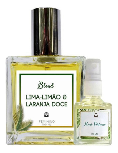 Perfume Feminino Lima-limão & Laranja Doce 100ml + Mini 10ml