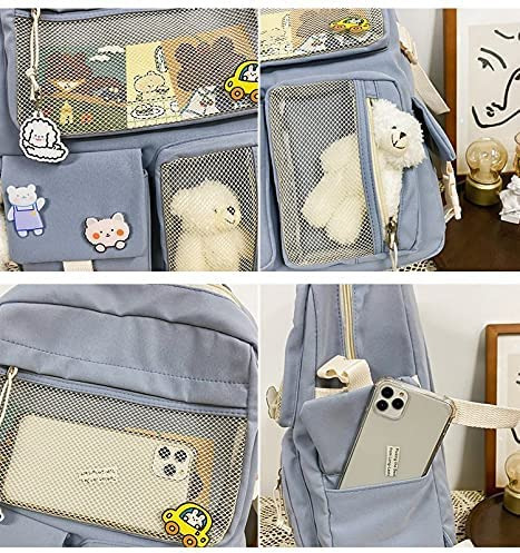 Mochila Kawaii Con Pasador Kawaii Y Accesorios Linda Mochila