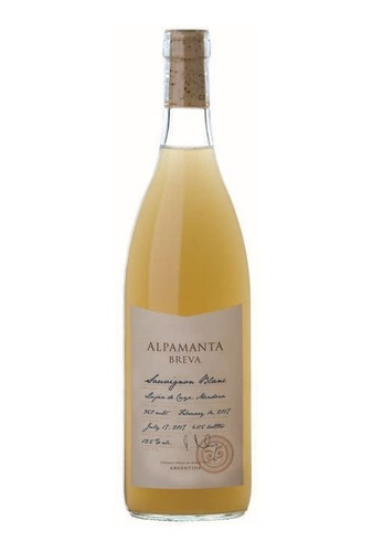 Imagen 1 de 2 de Vino Alpamanta Breva Sauvignon Blanc 750ml - Natural 