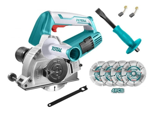 Acanaladora De Pared O Muro Total 1500w Industrial 4 Discos Color Turquesa