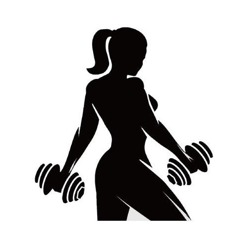 Adhesivo Pared Empresa Negocio  Mujer Fitness Gym R903