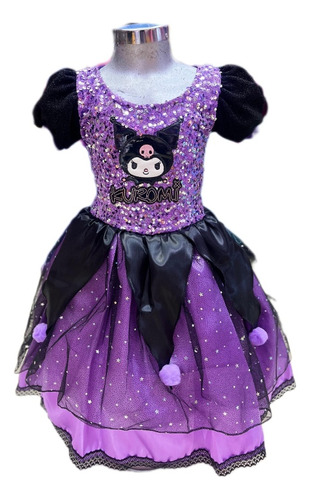 Disfraz Vestido Kuromi De Gala Talla 10