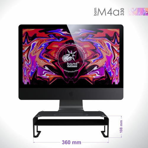 Imagen 7 de 9 de Soporte Monitor Bam M4a-360 Alto+estante iMac Acero Premium!