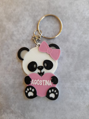 Souvenirs Panda-llaveros Personalizados Con Nombre(40u)