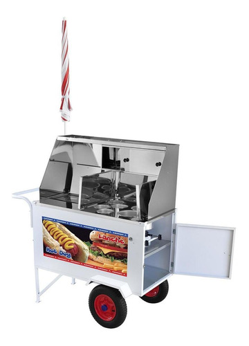 Imagem 2 de 5 de Carrinho De Lanches Luxo Com Rodas Pneumática Xdlp008 Armon