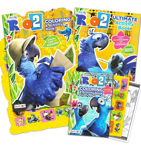 Rio 2 Juego De Libros Para Colorear Y Actividades, Paquete C