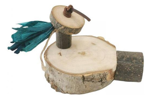 4 Accesorios De Jaula De Loro De Madera Natural Para