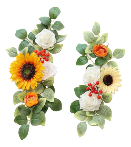 2 Piezas De Flores Artificiales Para Arco De Boda, Flores