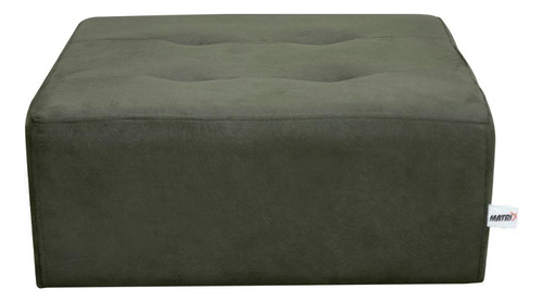 Puff Decorativo P/ Sala Nero Multifuncional Quadrado Cinza