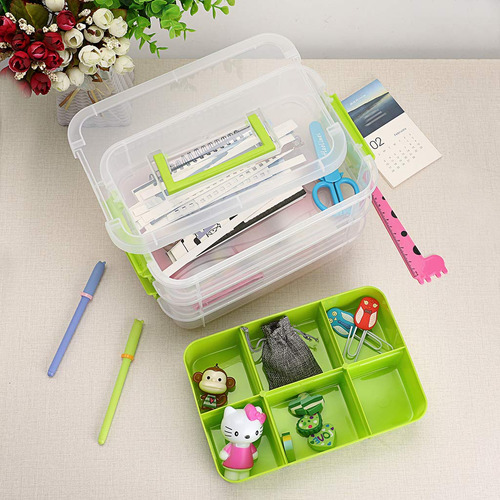 Caja De Almacenamiento Portátil Multiusos De 3 Capas, Verde