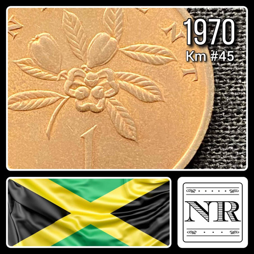 Imagen 1 de 4 de Jamaica - 1 Cent - Año 1970 - Km # 45 - Flores