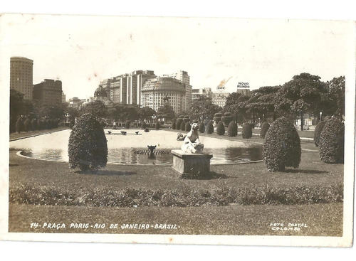 Cartão Postal Antigo Praça Paris - Rio De Janeiro 1959 - T64