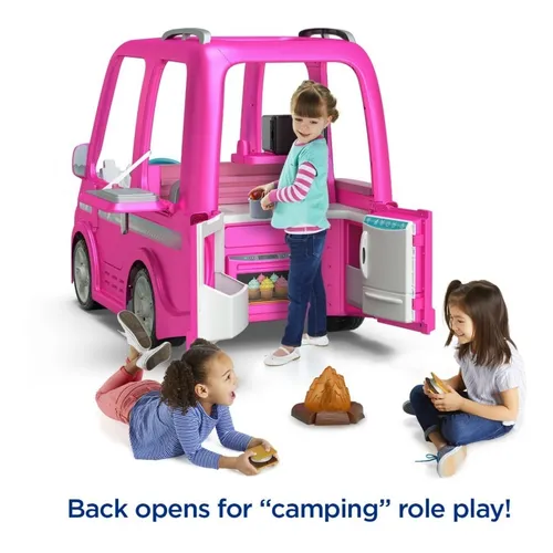 Montable El ctrico Camper De Ensue o Barbie 12v Color Rosa