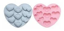 Comprar Molde De Silicon 9 Corazones  Chocolate Gelatinas Fondant
