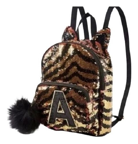 Mini Mochila Lentejuelas Reversibles Marca Justice Original