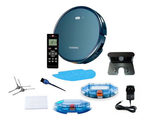 Aspiradora Robot Gadnic Z970 Inteligente Trapeadora Aspira Color Azul