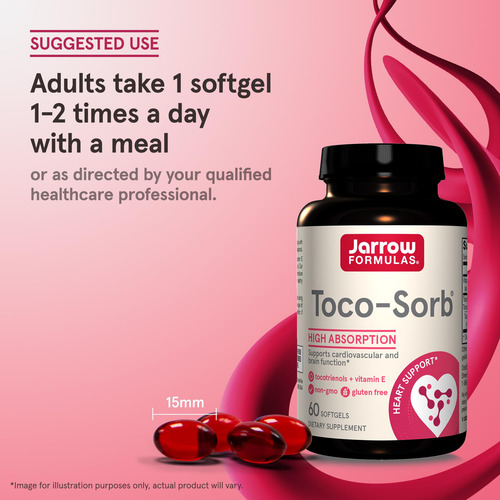 Jarrow Formulas Toco-sorb Vitamina E 60 Cápsulas