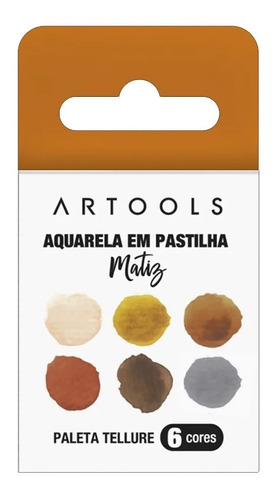 Aquarela Pastilha Artools Matiz 6 Cores Tellure