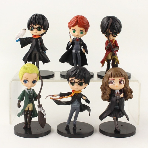 Set 6 Figuras Harry Potter Coleccion Ron Hermione Draco