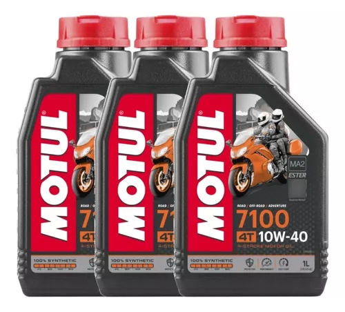 Aceite Moto 4t 7100 10w40 100% Sntetico Motul 3 Litros