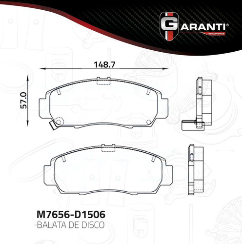 Balata Para Honda Accord 2011 - 2012 (garanti)