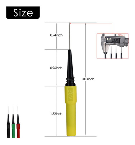 Puntas Prueba Pincha Cables (kit De 4 Perfora Cables Mini) (Usado)