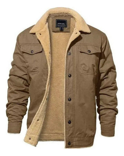. Jaqueta Masculina Forrada Com Lã Grossa E Quente