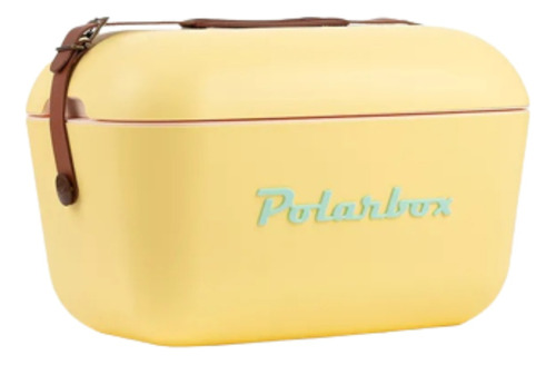 Enfriador de camping Polarbox, caja térmica portátil de 12 litros con asa de color amarillo