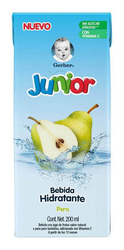 Bebida Hidratante Bebé Gerber Junior Pera 200ml Nestlé