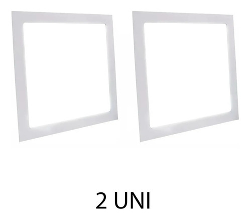 Kit 2 Painel Plafon Led 18w Quadrado Embutir Branco Frio