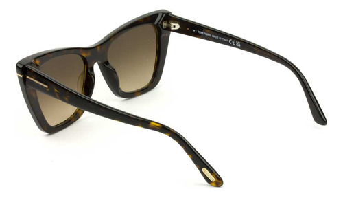 Óculos Tom Ford Poppy Tf846 Turtle Marrom Degradê 52f 53mm