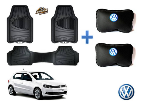 Kit Tapetes Armor All + Cojines Vw Gol Hb 2014 A 2021