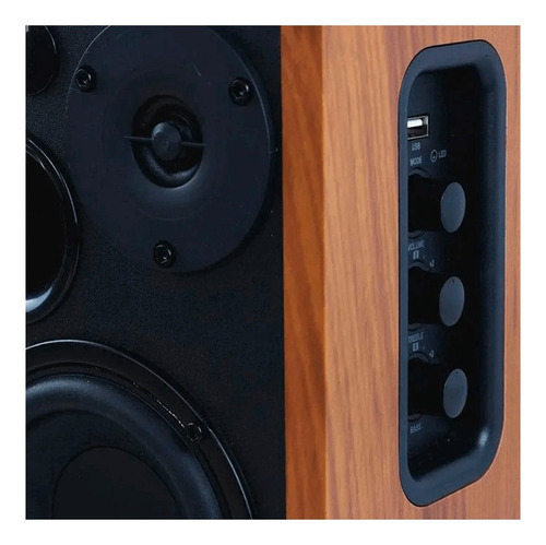 Monitor De Áudio Ativo Tomate Mst 2026 2x Preto/madeira Preto/madeira