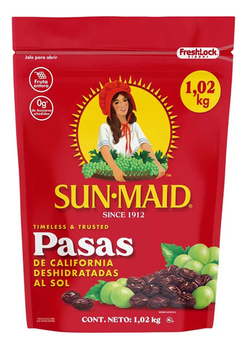 Sunmaid Pasas De California Deshidratadas 1.02kg