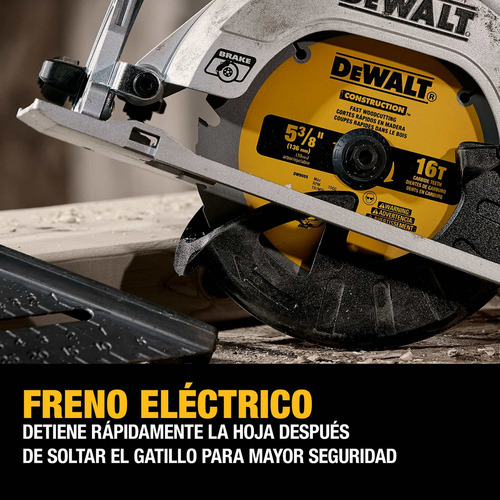 Sierra Circular Inalámbrica 5-3/8 Max Dewalt Dcs512b 12 V