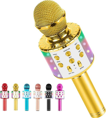 Milerong Micrófono De Karaoke Para Niños Cantando, 5 En 1 Mi