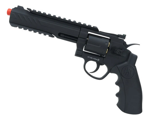 Revólver Airgun Kli Dual Ammo Kl-herc 6 Black Co2 4.5mm/177 Preto 4.5 Mm