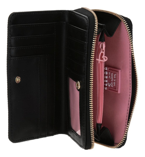Cartera Gorett Sol Gs25086-3 Color Negro Diseño De La Tela Liso